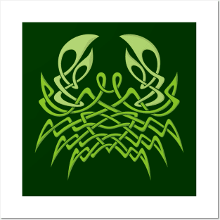 Green Crab Celtic Knot Posters and Art